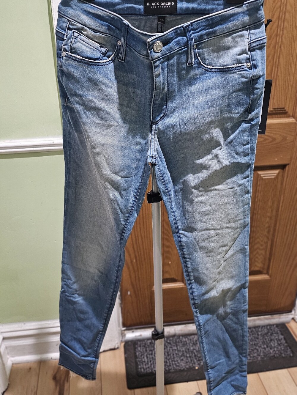Black Orchid Light Wash Slim Jeans